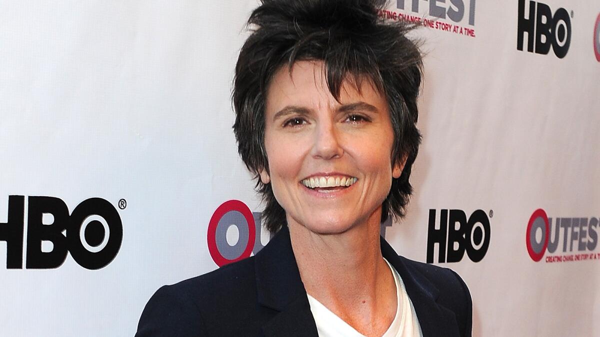 Comedian Tig Notaro arrives at the opening night gala of "Tig" at the 2015 Outfest Los Angeles LGBT Film Festival on July 9, 2015.