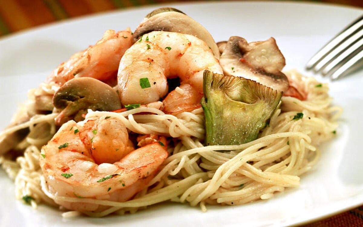 Shrimp with pasta