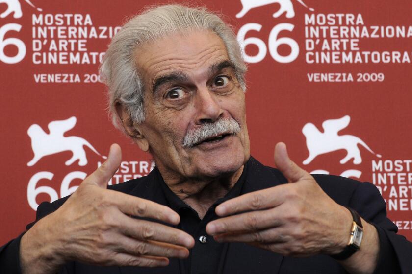 Omar Sharif, shown in 2009, died of a heart attack Friday in a Cairo hospital. The actor was 83.