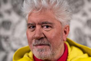 Director Pedro Almodovar, from the film, "Parallel Mothers," poses for a portrait on Saturday, Oct. 9, 2021 in New York, NY.