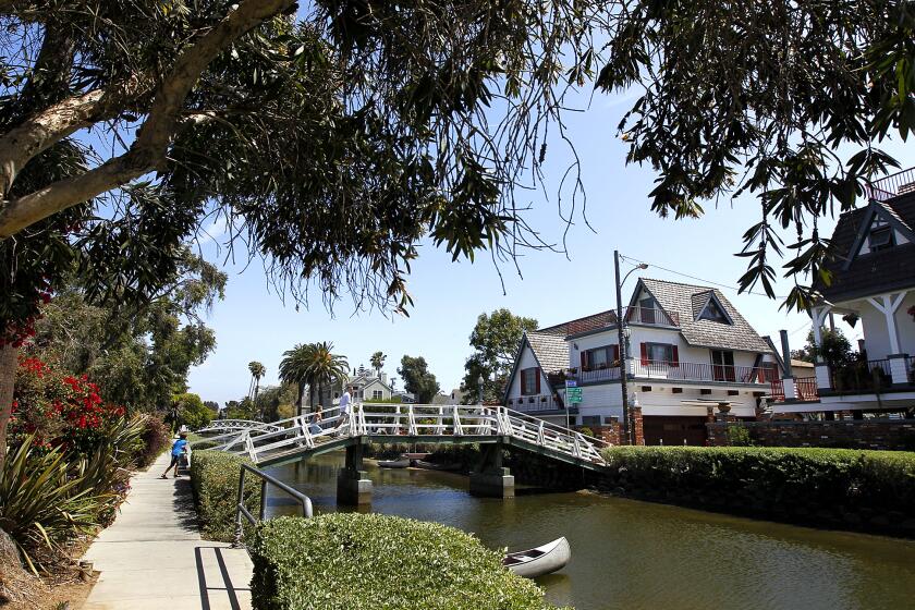 LOS ANGELES-CA-JUNE 17, 2014: A view of the Venice Canals on Sunday, June 15, 2014. (Christina House / For The Times)