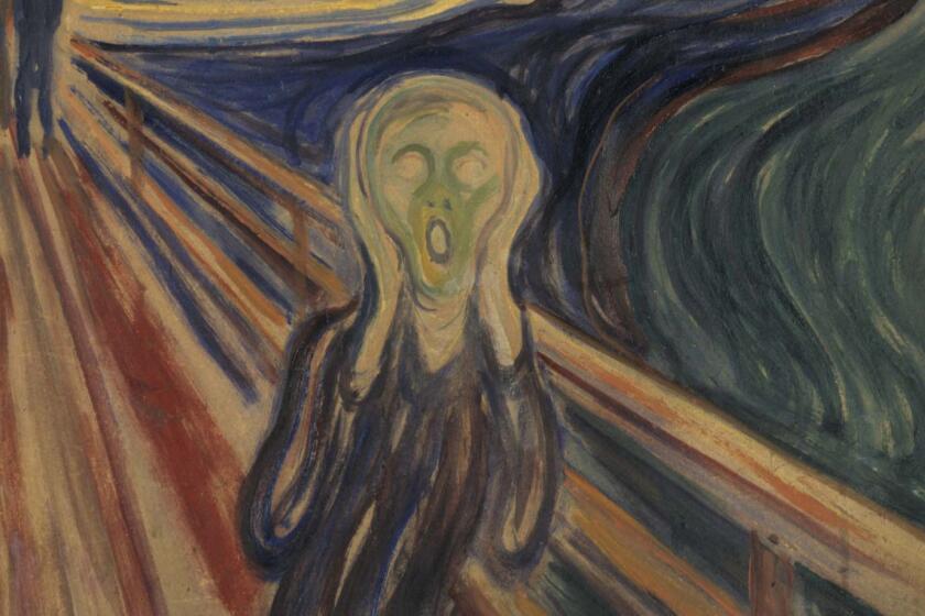 This undated photo showing the version of Edvard Munch's "The Scream," which was stolen from the Munch Museum in Oslo, Norway, Sunday Aug. 22, 2004, was provided by the museum Monday, Aug. 23. Norwegian police said Monday that they were working on several tips in their search for the version of "The Scream," and another famous Munch painting, "Madonna," after a bold daytime theft from an Oslo museum on Sunday in front of stunned visitors. Two years after the brazen daylight theft of national artistic treasures from an Oslo museum, police announced Thursday they recovered the Edvard Munch masterpieces "The Scream" and "Madonna." (AP Photo/ Scanpix, Munch Museum, Sidsel de Jong) ** NORWAY OUT NO SALES** ORG XMIT: NY127
