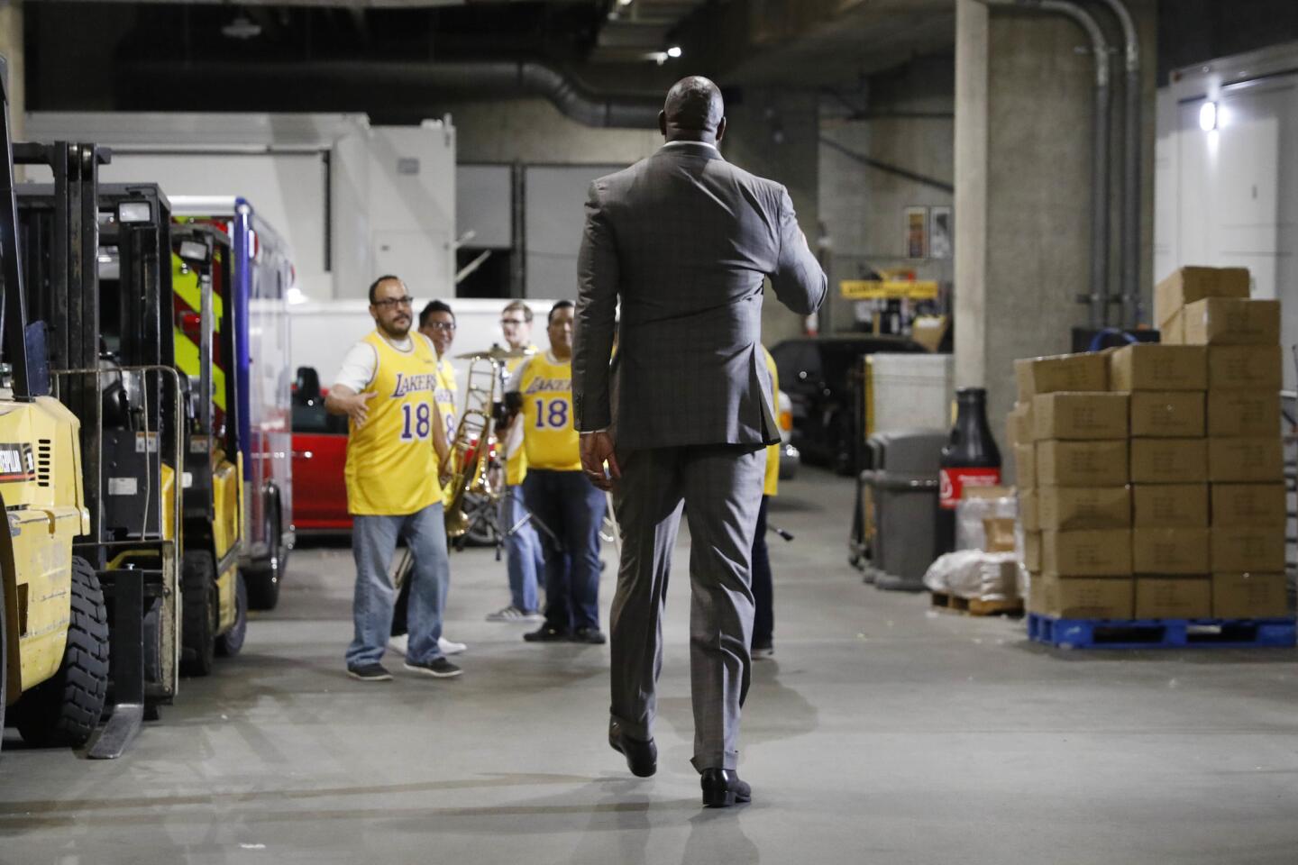 Magic Johnson steps down as Lakers’ president of basketball operations.