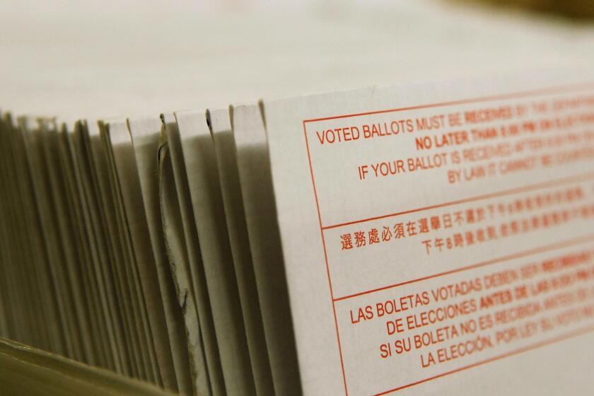 Vote by mail ballots cast in San Francisco in 2008. More Californians now vote away from polling places than ever before.