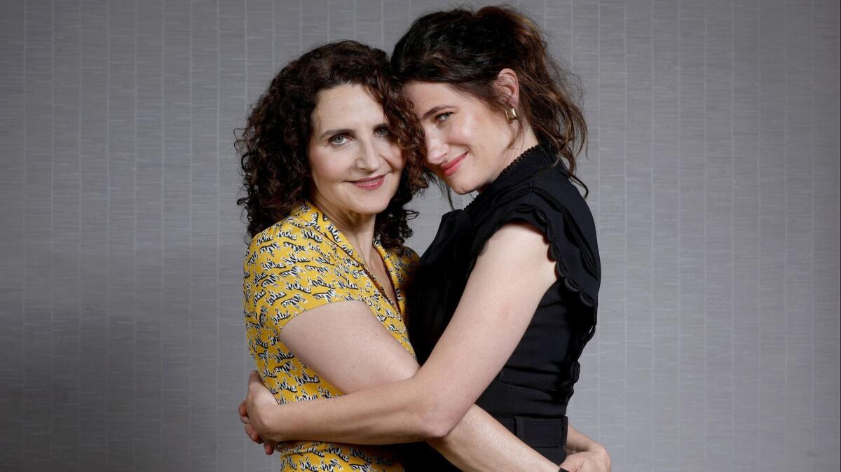 Writer-director Tamara Jenkins, left, and actress Kathryn Hahn at the Four Seasons Hotel in Los Angeles, Calif.. Together for the somewhat autobiographical movie "Private Life," about one couple's struggle with infertility.