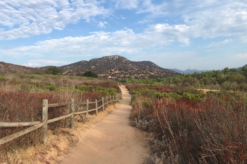 A hike on Lake Hodges Piedras Pintadas trail will be held on Sunday, Oct. 24.