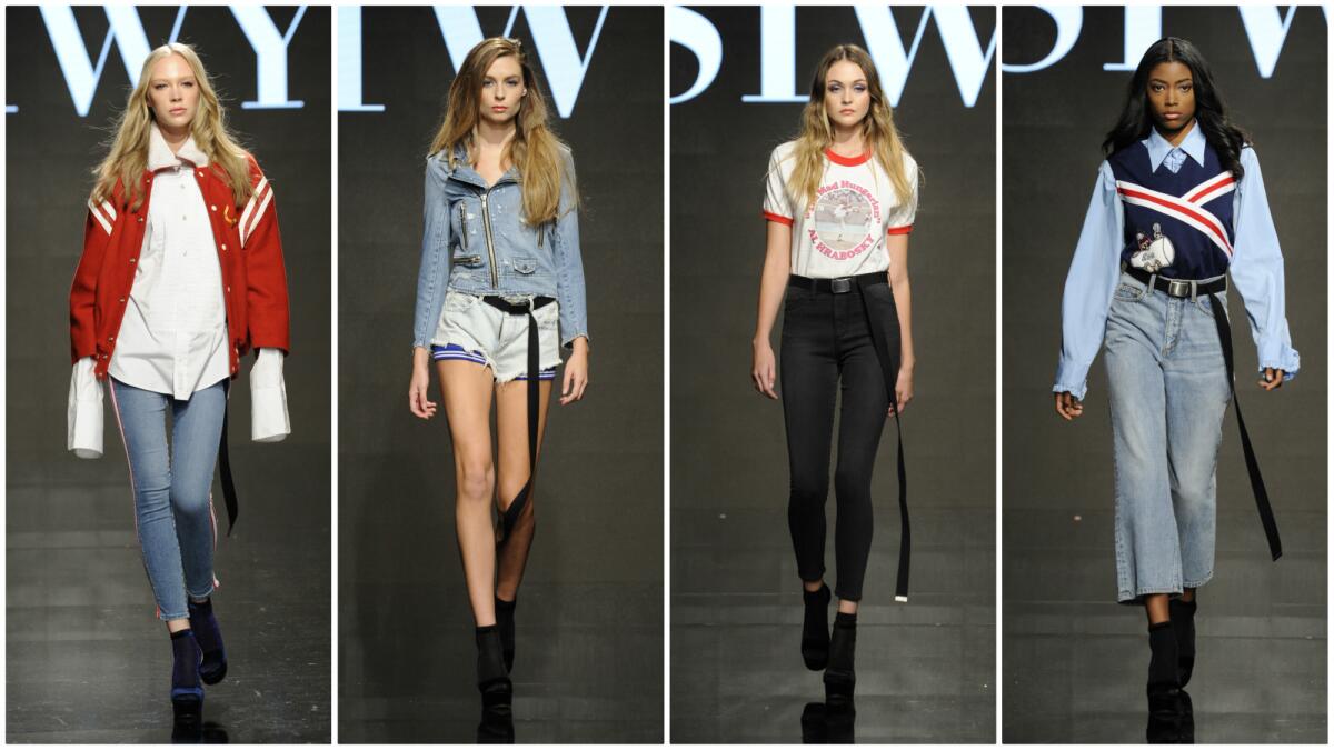 Looks from the Siwy Denim spring/summer 2017 runway collection presented on Oct. 10 during Art Hearts Fashion Week Los Angeles.