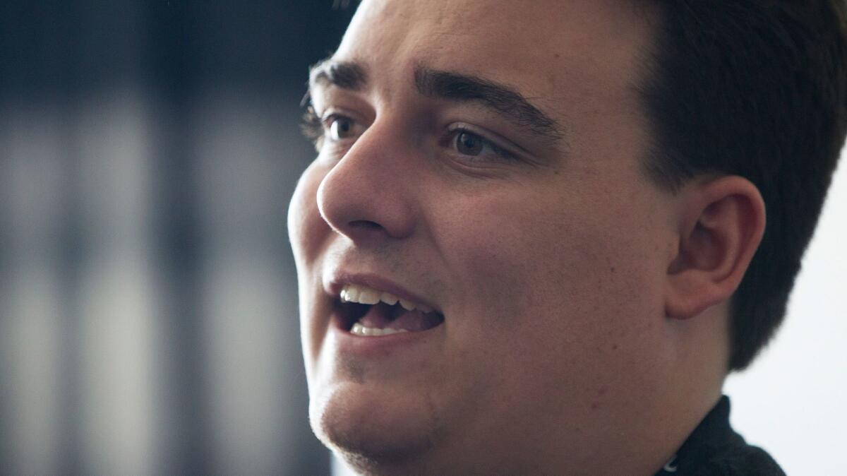 Palmer Luckey, shown in 2015, is reported to be working on a new start-up focused on surveillance technology that can be used on the border or on military bases.