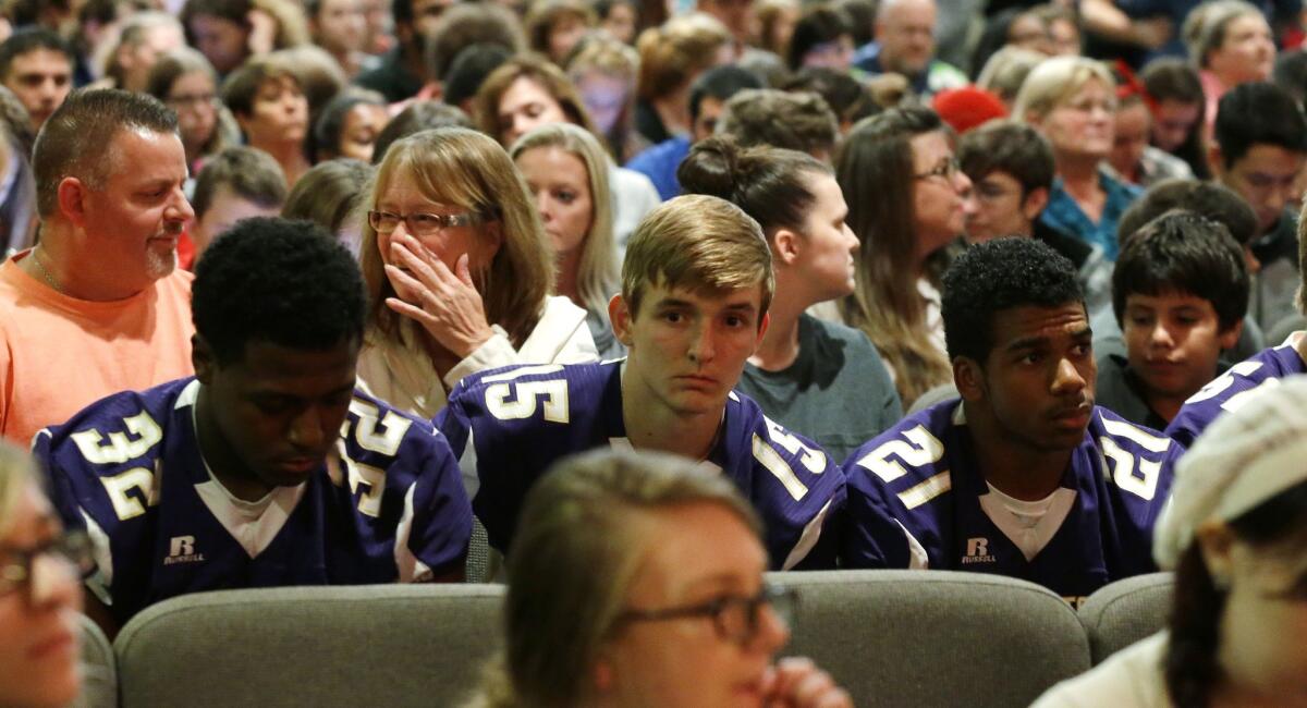 A vigil in 2014 for victims of the shooting at Marysville-Pilchuck High School north of Seattle.