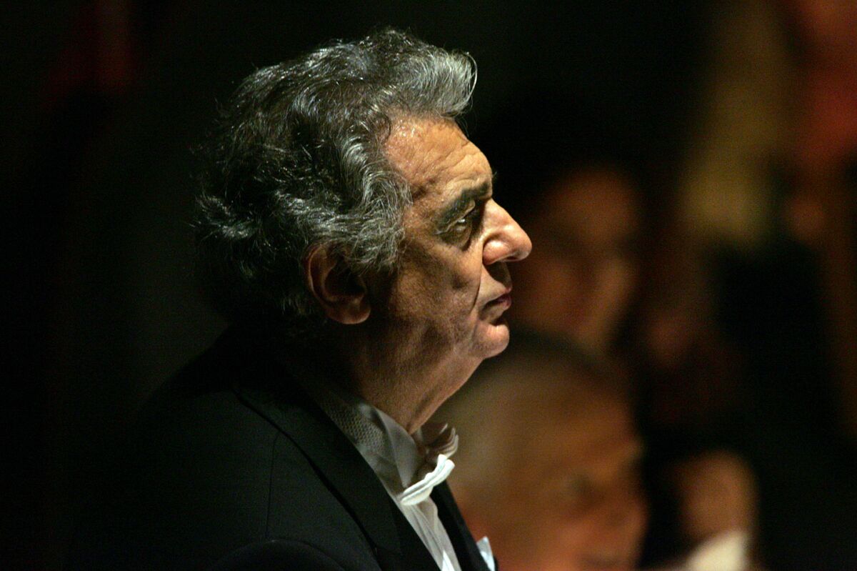 Plácido Domingo conducts "Manon" for the L.A. Opera in 2006.