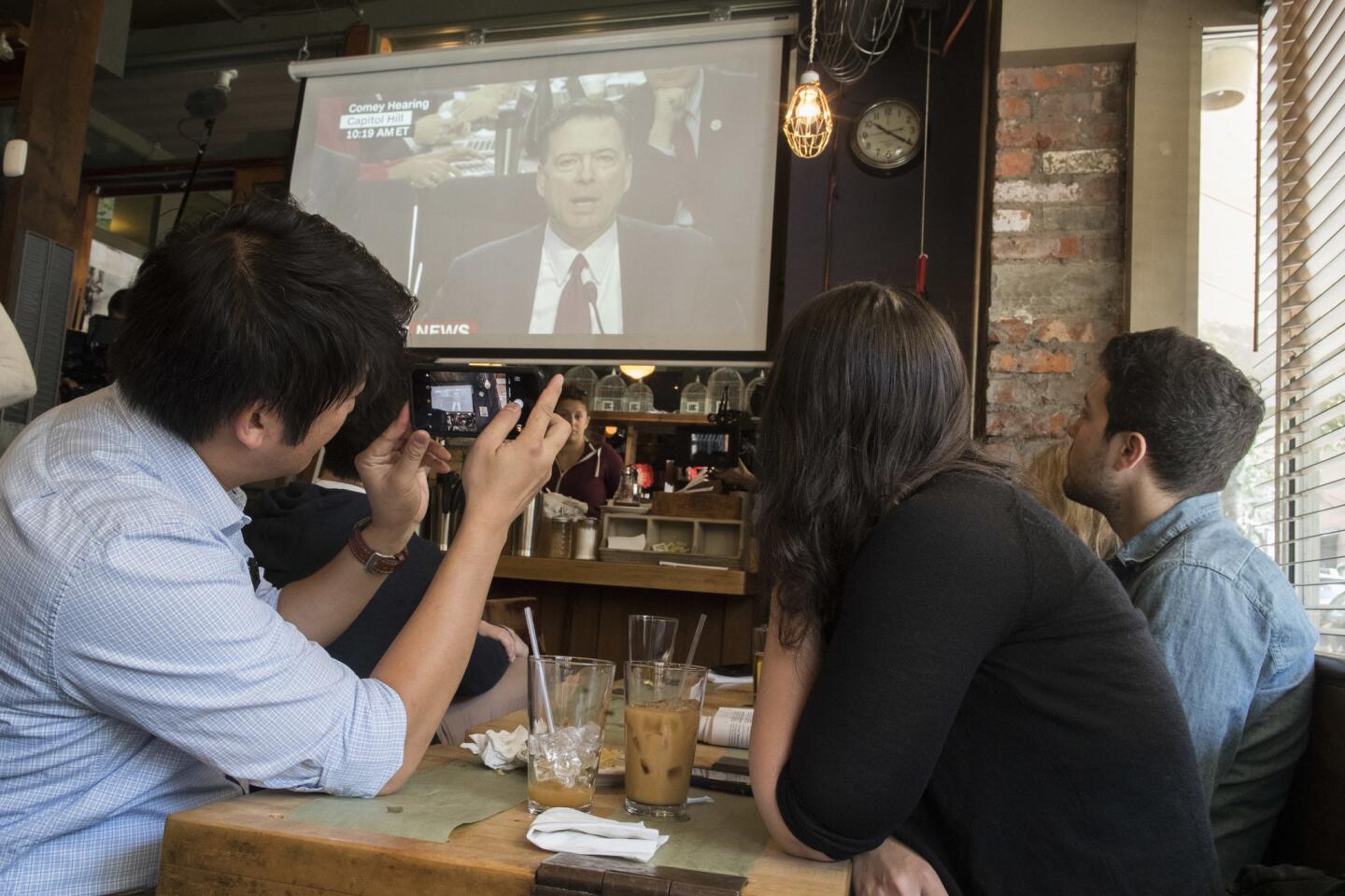 America watches Comey testimony