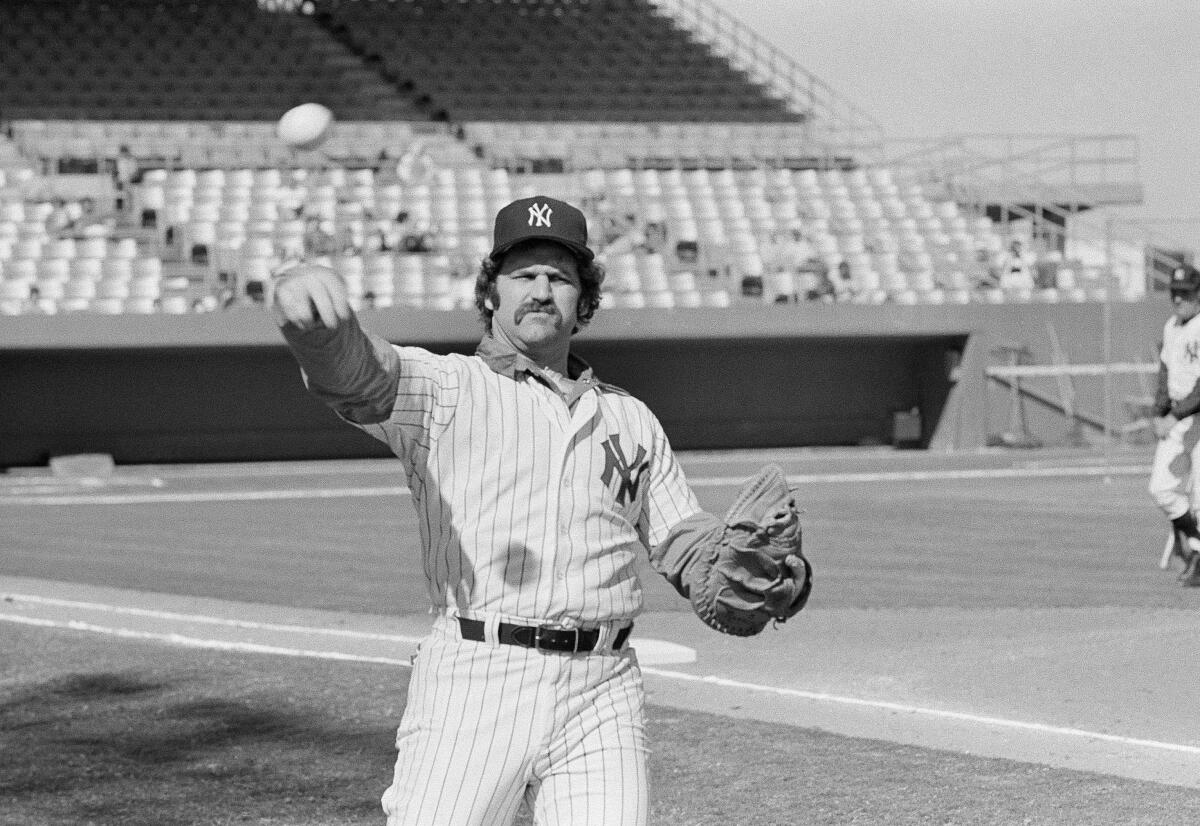 New York Yankees catcher Thurman Munson reports to spring training camp, Feb. 24, 1978 in Ft. Lauderdale.