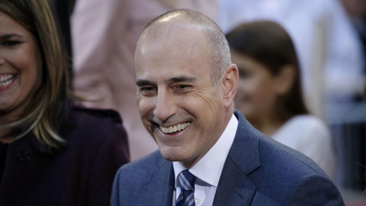 Matt Lauer, shown in New York in 2016, took responsibility for his behavior in a broad apology he issued Thursday morning.