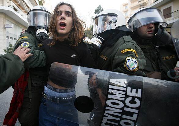 Rioting in Greece - Arrest