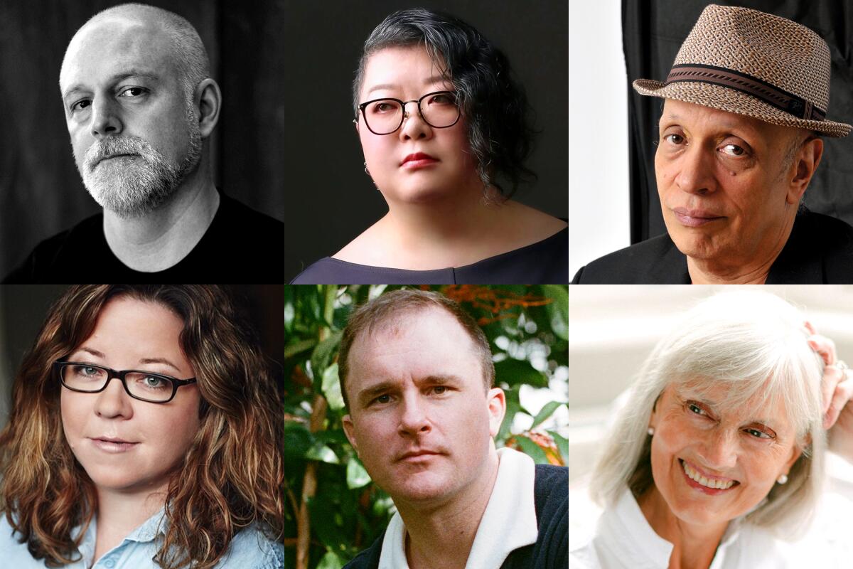 Six photos of authors, three men and three women