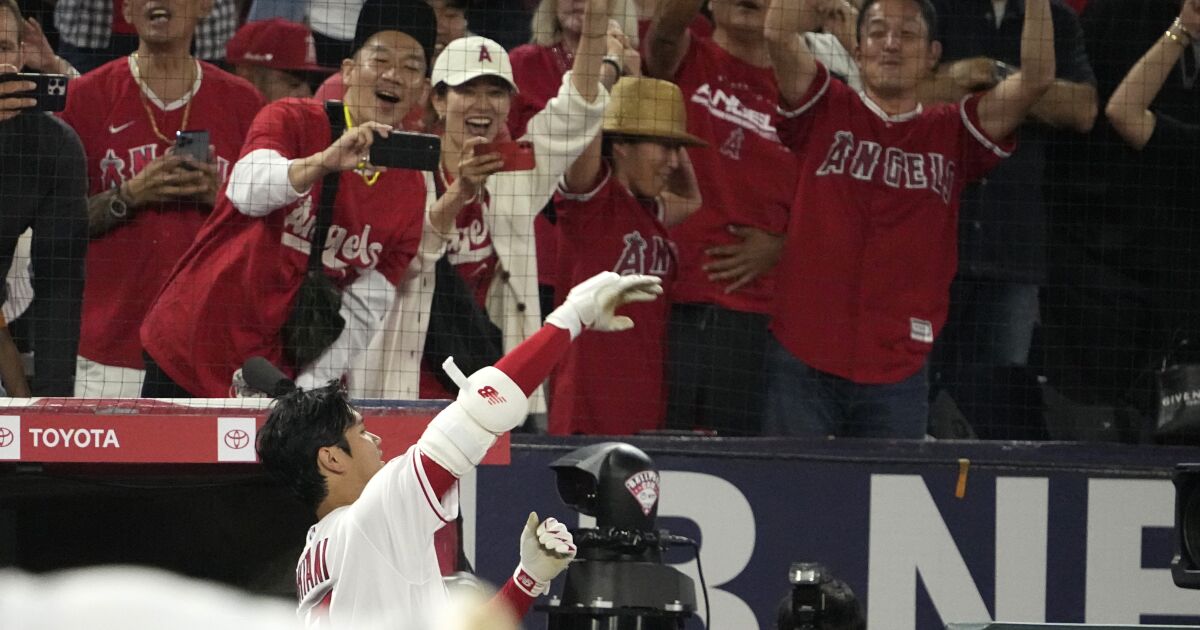 Shohei Ohtani hits two homers, strikes out 10 and adds to Angels’ samurai tradition