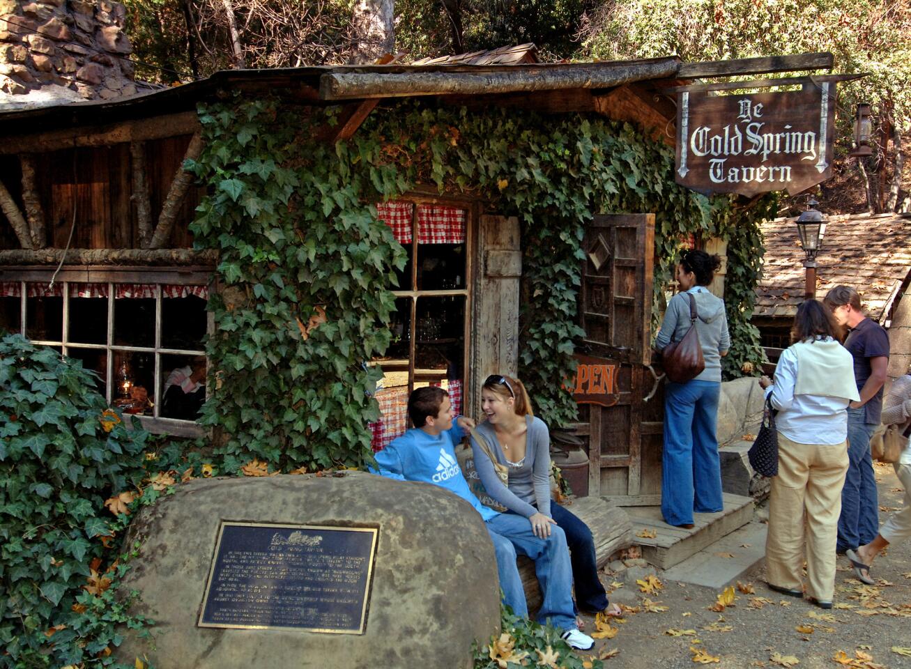 Born as a stagecoach stop in the 1880s, the Cold Spring sits in the mountains 10 miles outside Santa Barbara on California 154. Owned by the Ovington family since 1941, the property includes an upscale restaurant and a rustic bar with a massive stone fireplace at one end.