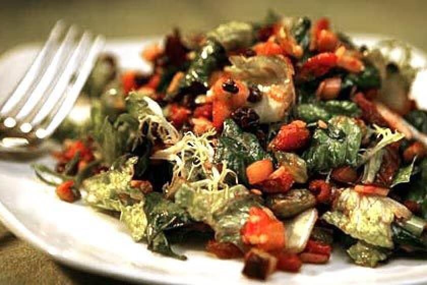 DELICIOUS PASTICHE: The Foundrys extravaganza of a chopped salad includes beets, squash, fennel and currants