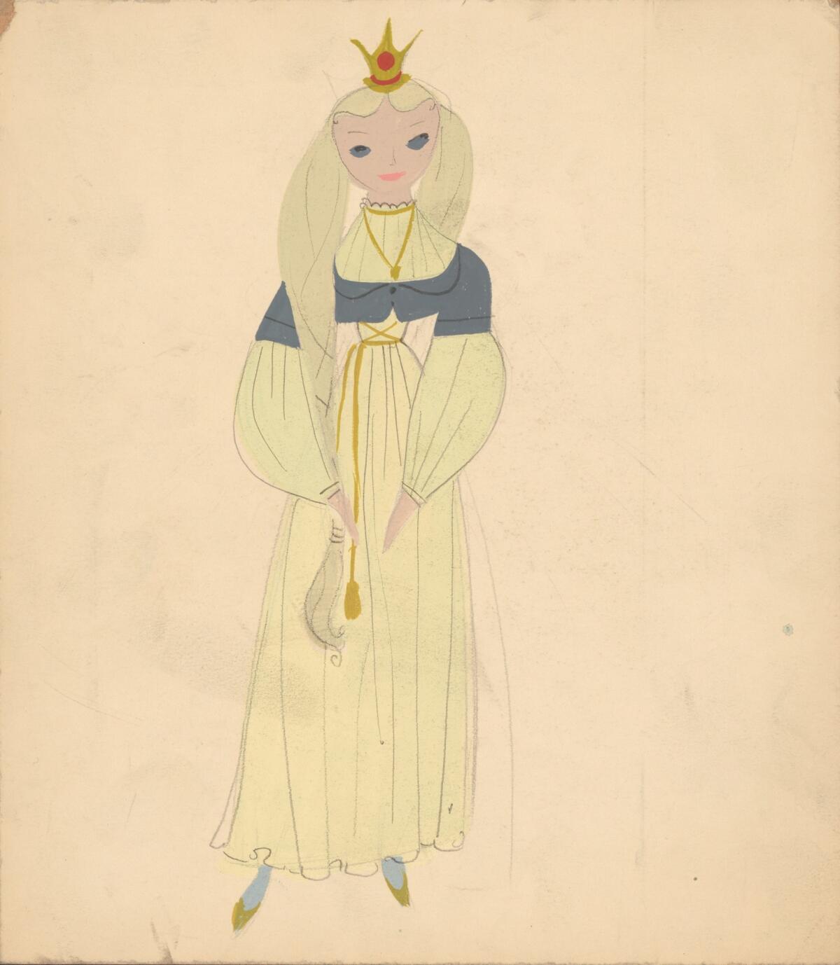 A Mary Blair concept drawing for "Sleeping Beauty." (Disney)