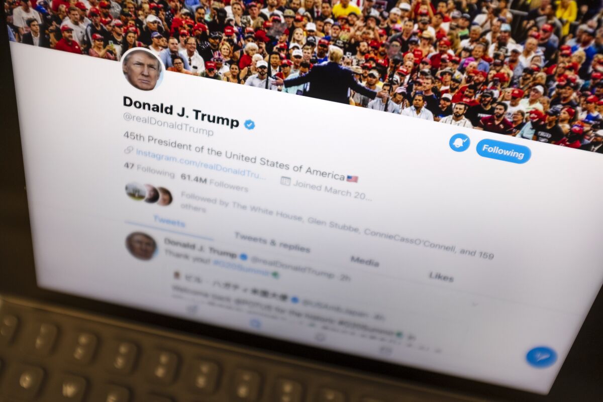 President Trump's Twitter feed 