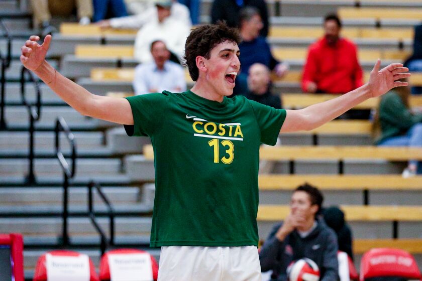 Tread Rosenthal of Mira Costa is a 6-foot-8 junior setter who was MVP of the U19 Pan American team this month.