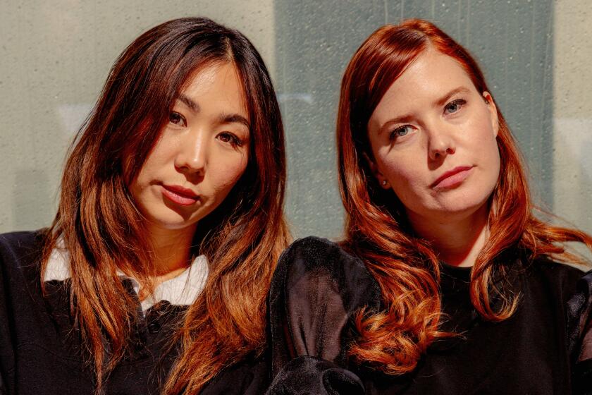Rachel Lee and director, Erin Lee Carr, sit together for a portrait at the HBO offices in New York, September 26, 2023.