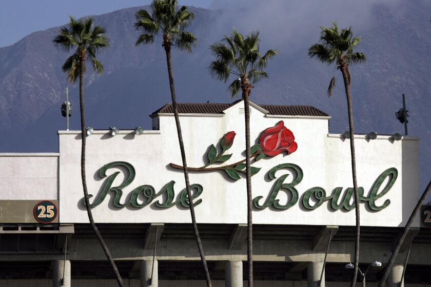 The Rose Bowl in Pasadena.