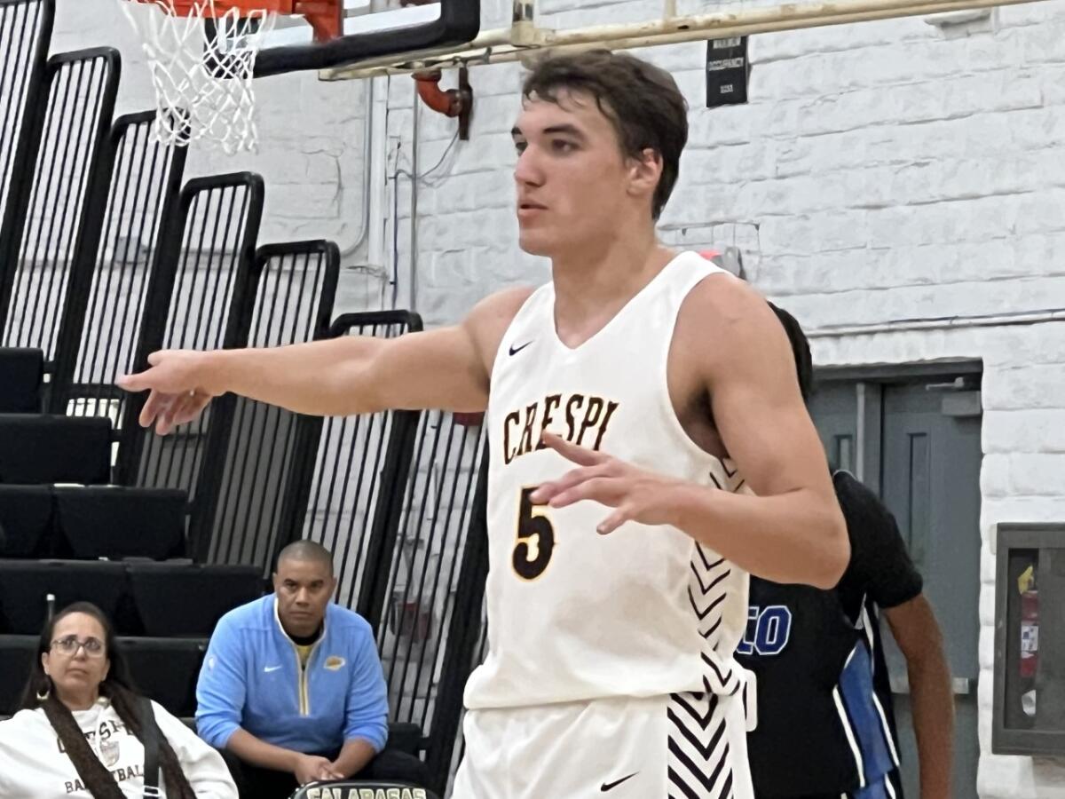 Sophomore Peyton White of Crespi scored 31 points against El Camino Real.