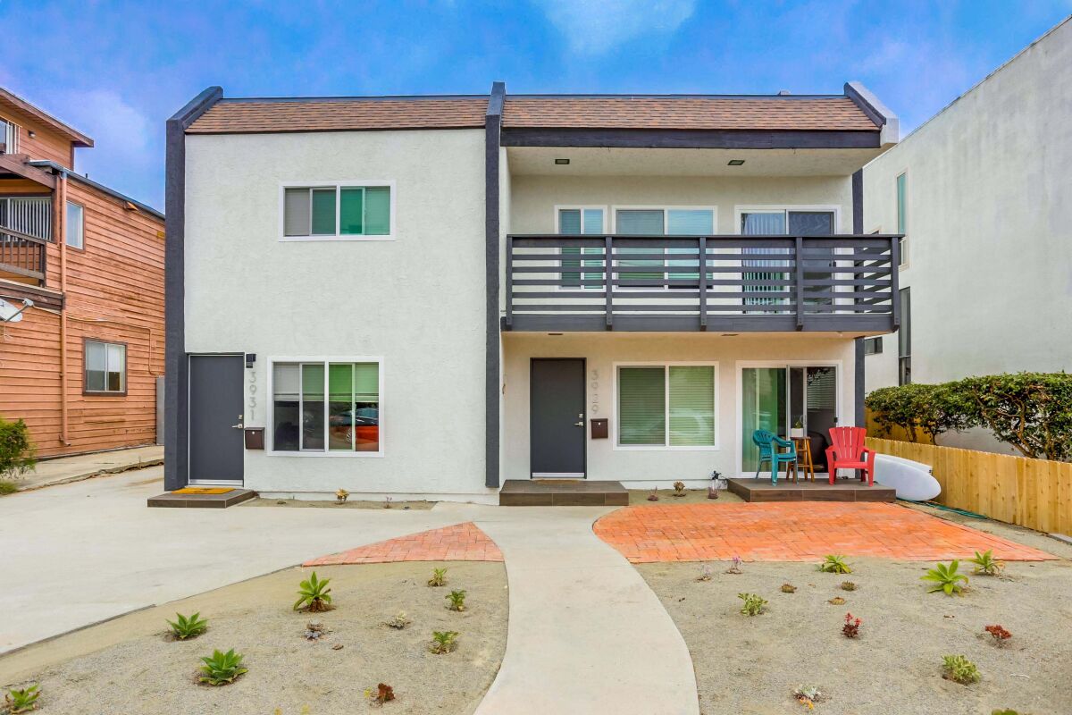 One of the buildings included in the Riviera Marina, sold by DMJ Capital and located at 3929-3933 Gresham Street and 3958-3966 Riviera Drive in the Crown Point neighborhood
