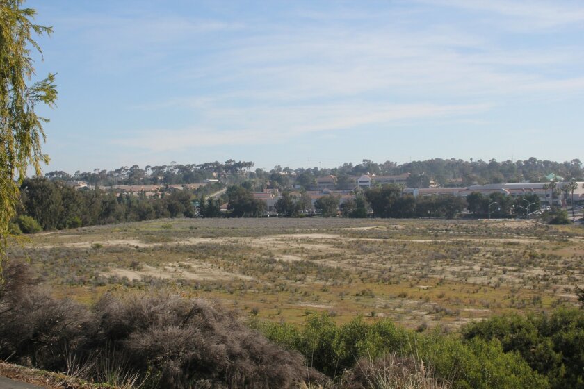 The One Paseo site as seen from High Bluff.
