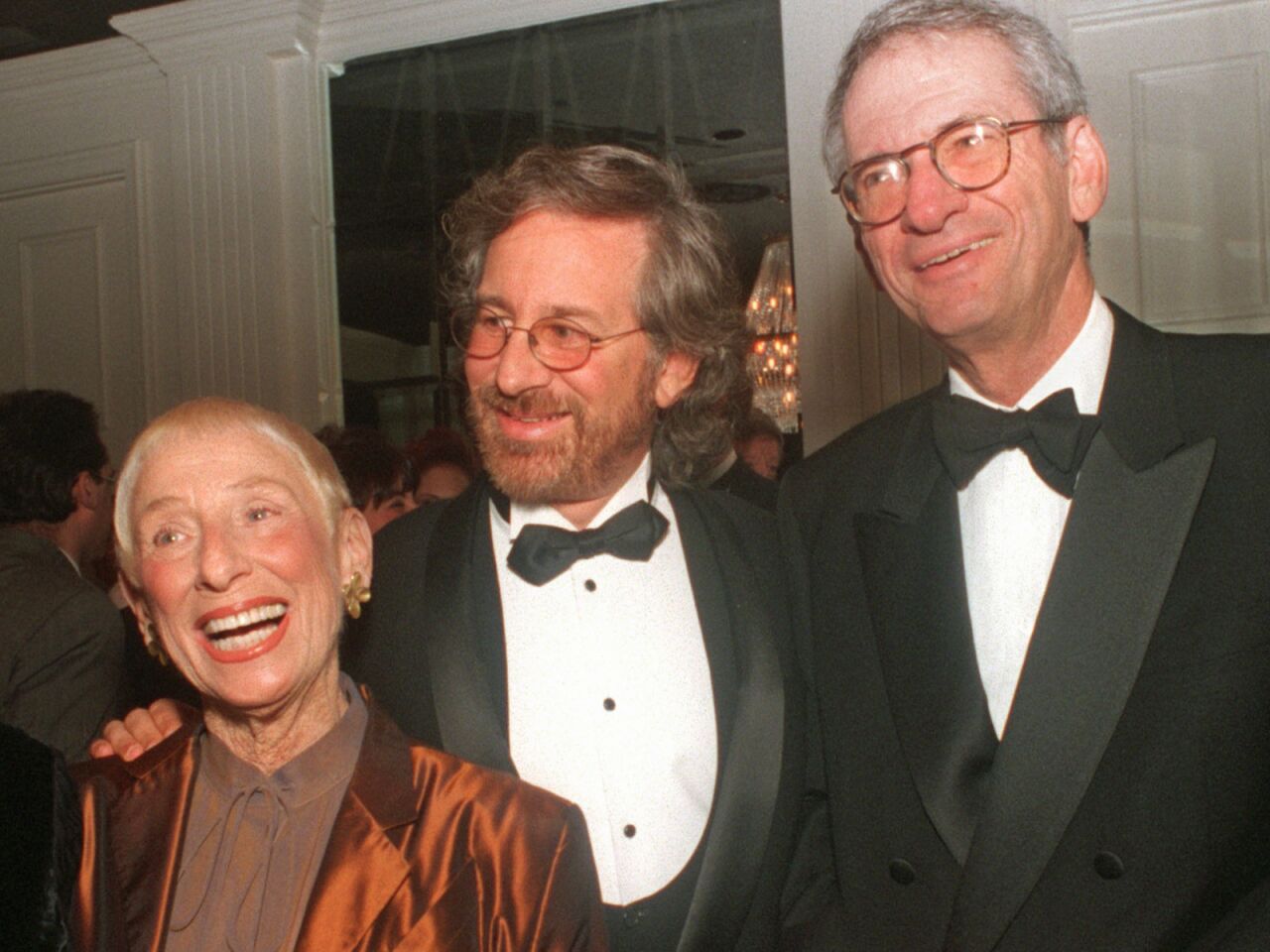 Sidney Sheinberg, right, with Steven Spielberg and Lea Adler, Spielberg's mother, at a 1994 Beverly Hilton gala.