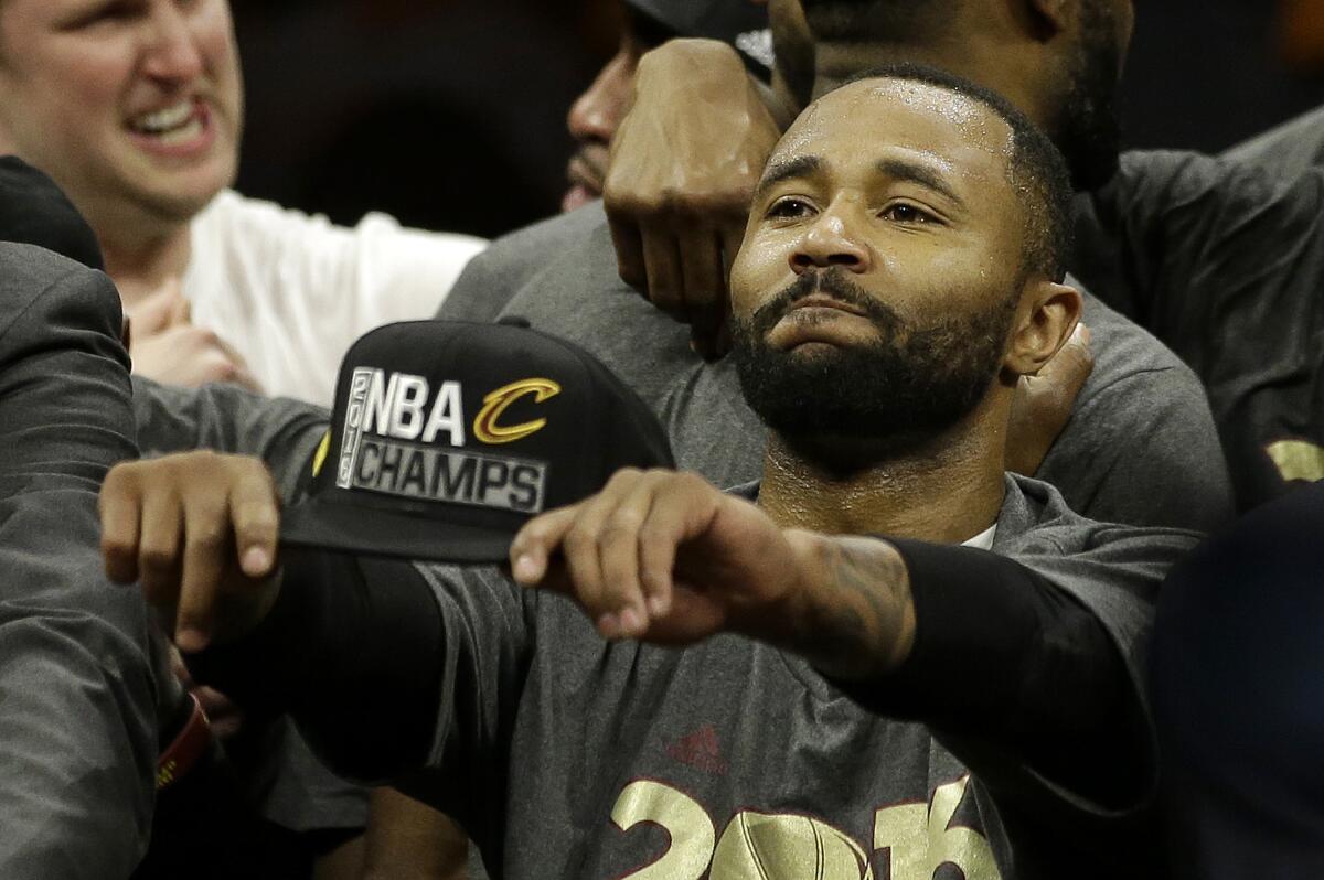 Cavaliers guard Mo Williams celebrates after the Game 7 win over Golden State on June 19, 2016, in Oakland.
