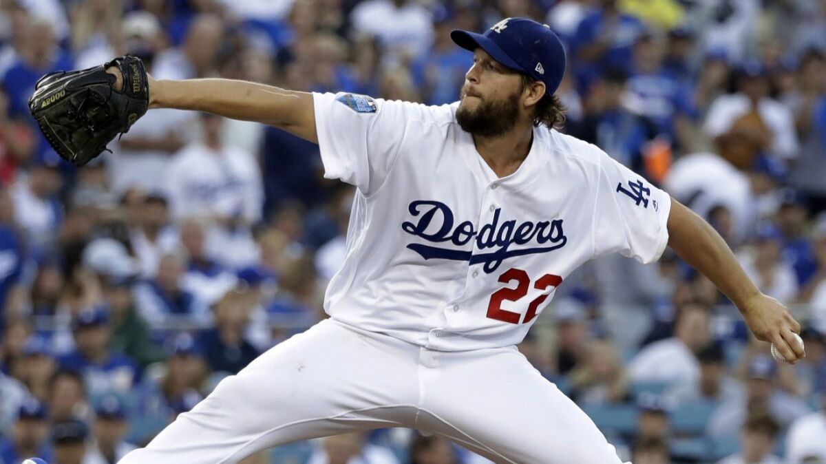 Dodgers pitcher Clayton Kershaw won't start on opening day for the first time in nine years.
