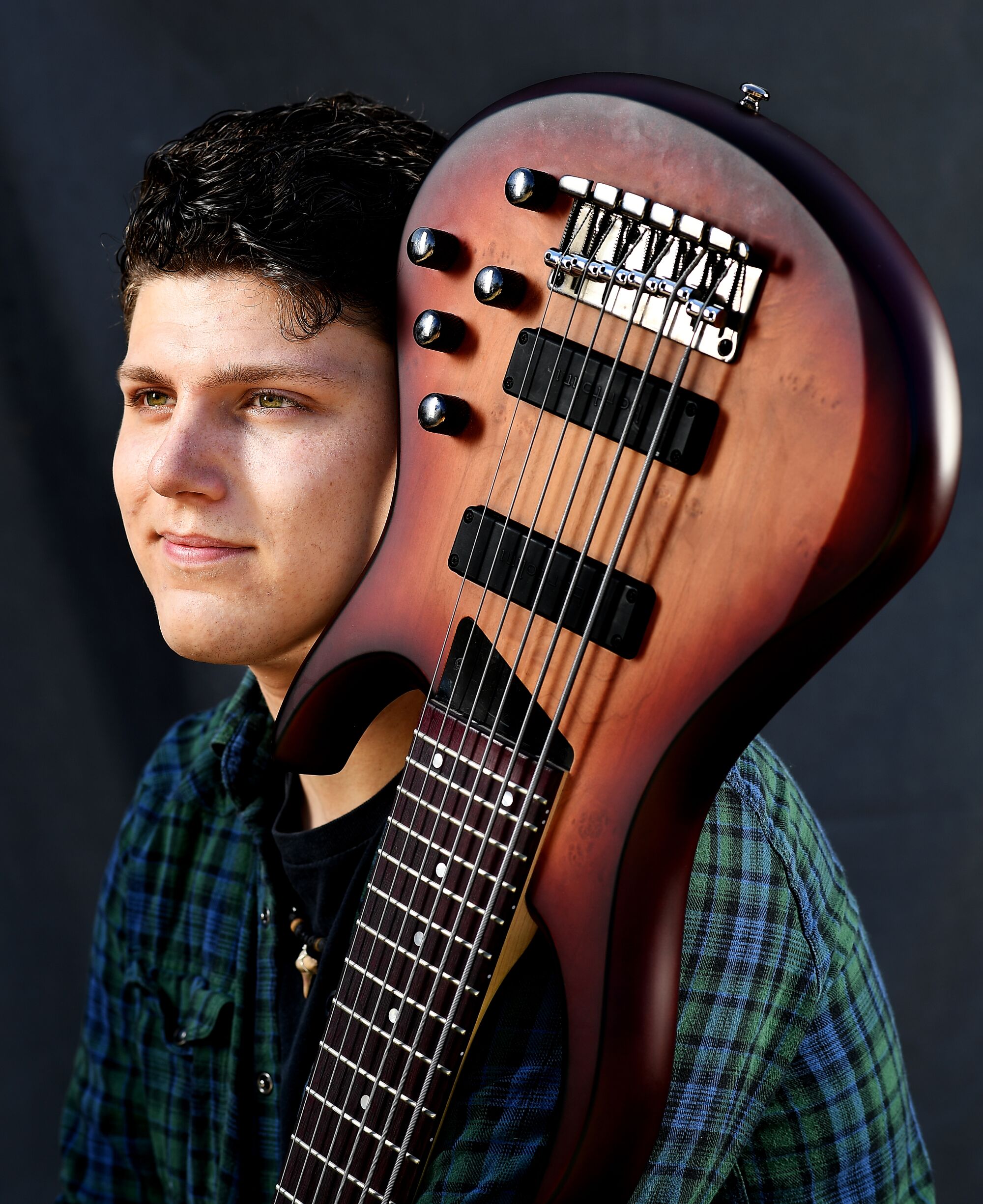 James Bergren, a bass player who plans to attend Berklee College of Music in Boston this fall