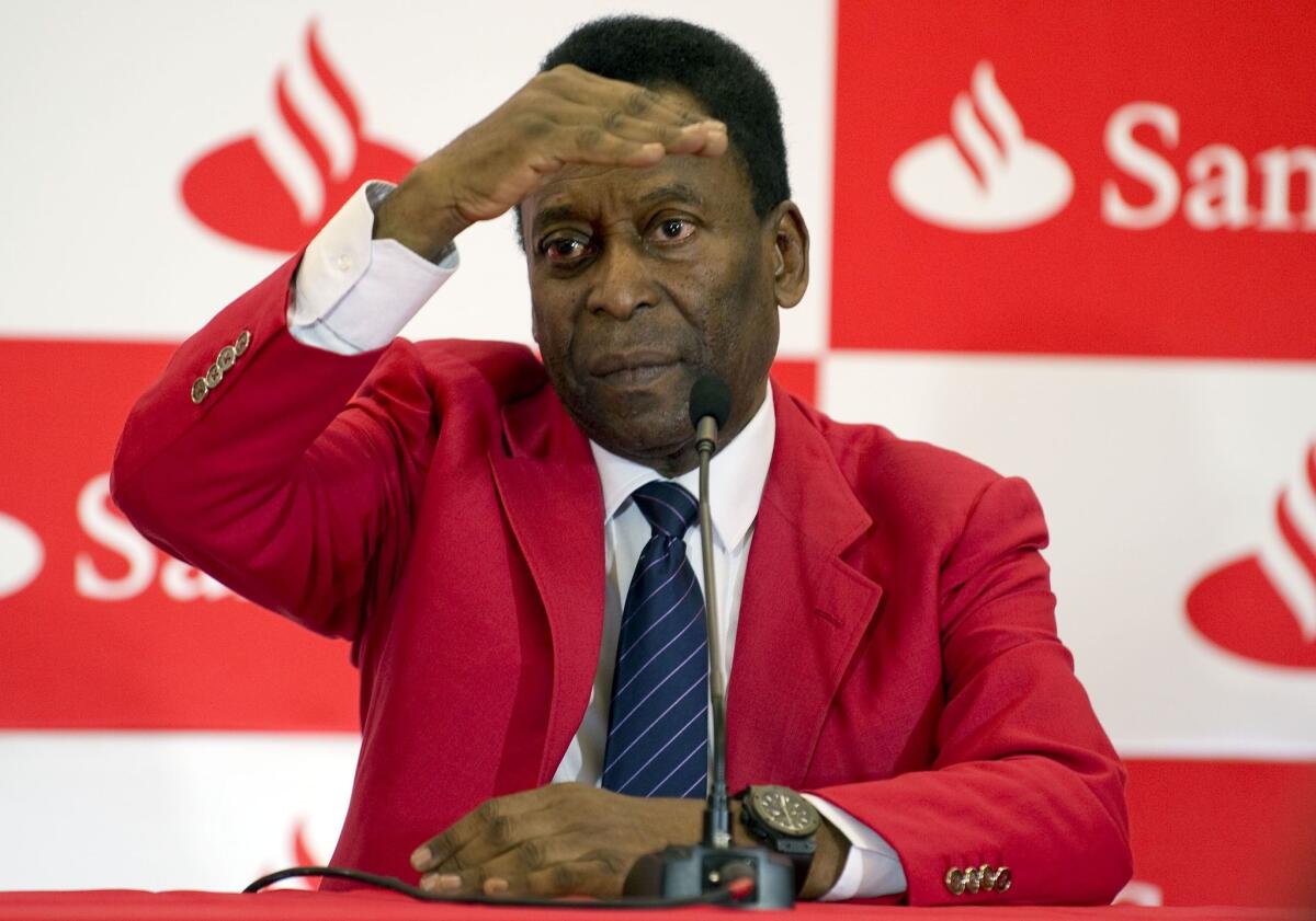 Pele says that Brazil is overspending on the World Cup, diverting money that could have been used to build schools, roads and hospitals.