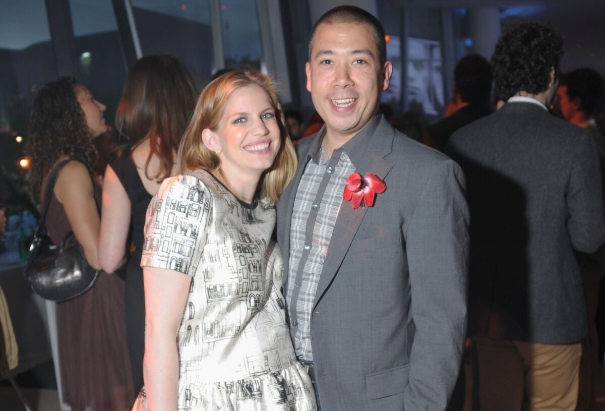 Anna Chlumsky and husband Shaun So welcomed their daughter, Penelope Joan So, on July 11. Above, the couple attend an event in New York in May.