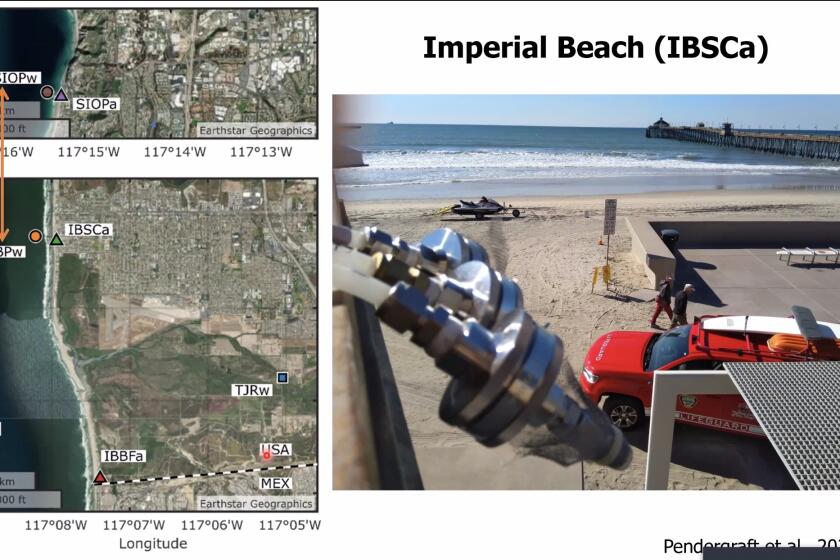 UC San Diego's Scripps Institution of Oceanography used  air samplers at Imperial Beach to measure pollutants in the air.