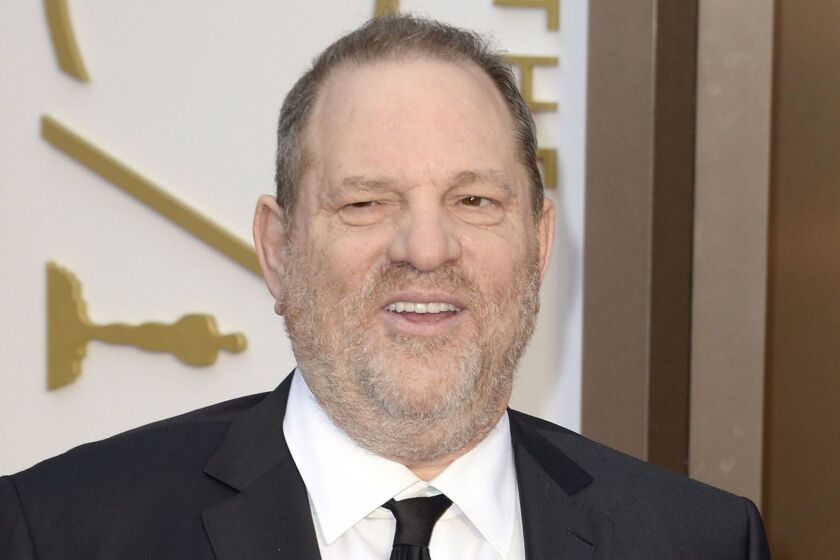 Mandatory Credit: Photo by MIKE NELSON/EPA-EFE/REX/Shutterstock (9136698b) Harvey Weinstein Harvey Weinstein expelled from Oscars Academy, Hollywood, USA - 02 Mar 2014 (FILE) - US producer Harvey Weinstein arrives for the 86th annual Academy Awards ceremony at the Dolby Theatre in Hollywood, California, USA, 02 March 2014. According to media reports on 14 October 2017, Harvey Weinstein was expelled from the Oscars Academy over sexual harassment allegations. ** Usable by LA, CT and MoD ONLY **