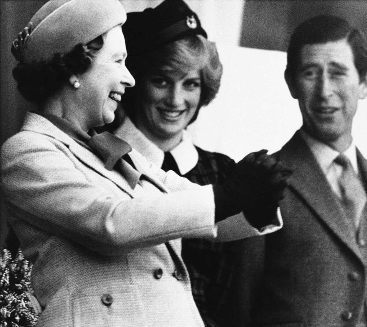 My relatives across the pond — Queen Elizabeth II, Princess Diana and Prince Charles — in 1982