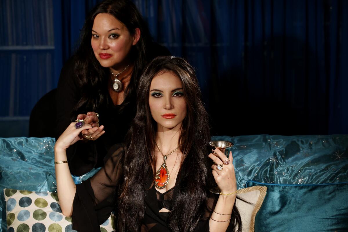 Filmmaker Anna Biller and lead actress Samantha Robinson from the film "The Love Witch" are photographed in Los Angeles on November 3, 2016.