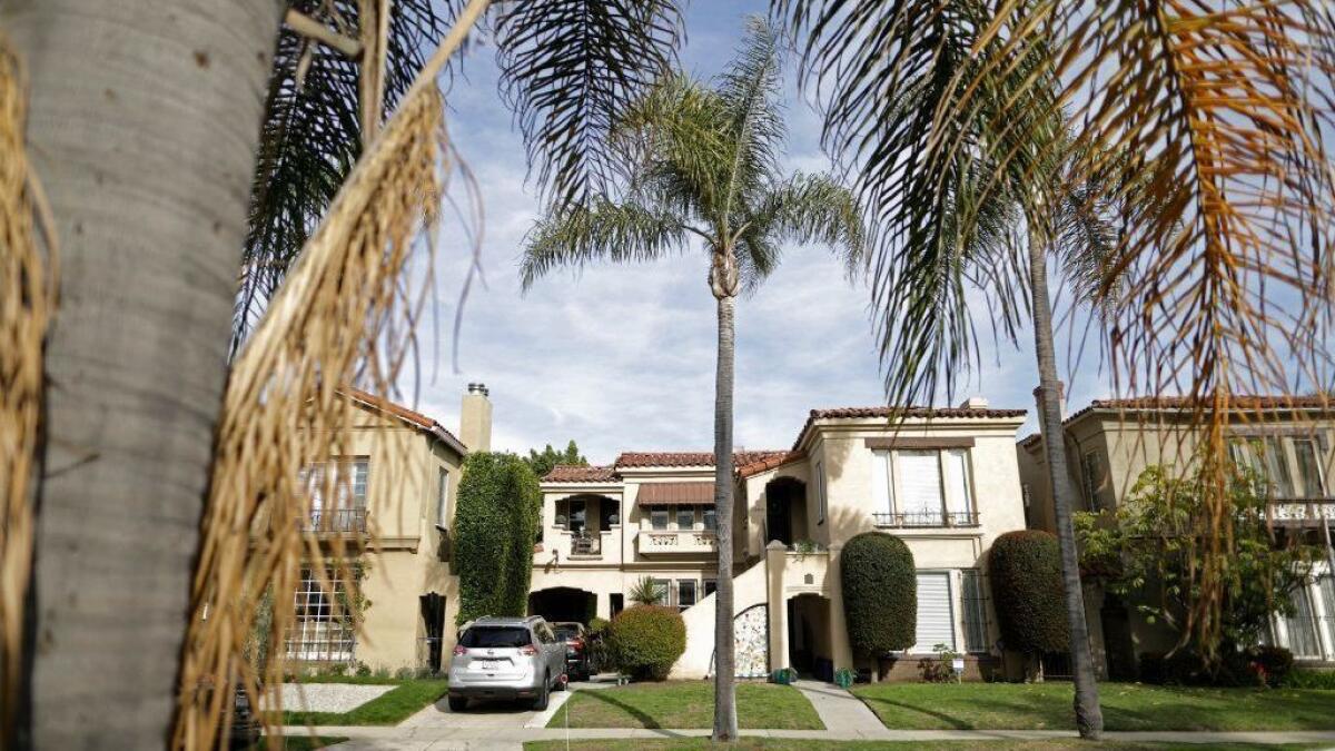 Homes in Los Angeles' South Carthay neighborhood.