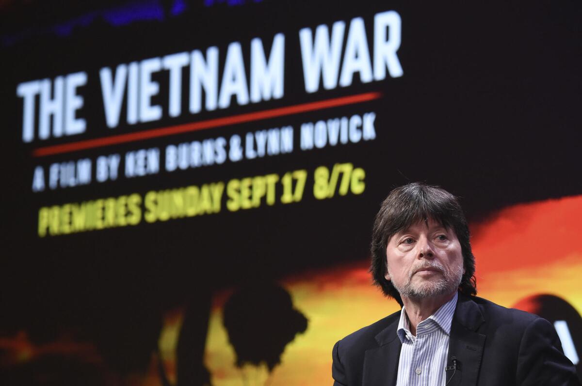 Ken Burns in Beverly Hilton on Sunday.