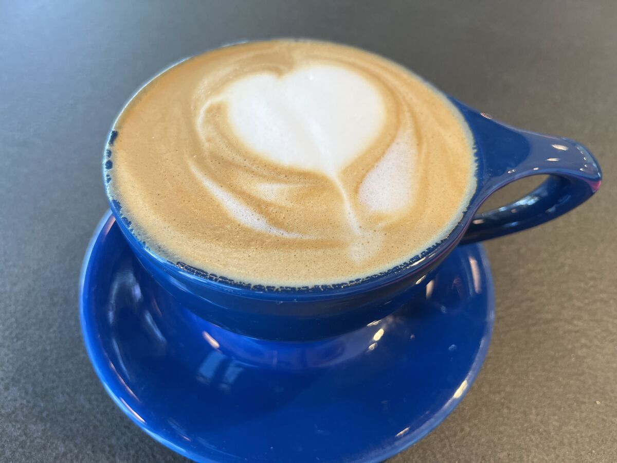 A caramel latte from Nostalgia Cafe.