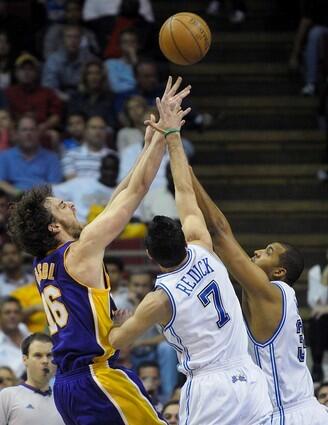 J.J. Redick, Brian Cook, Pau Gasol