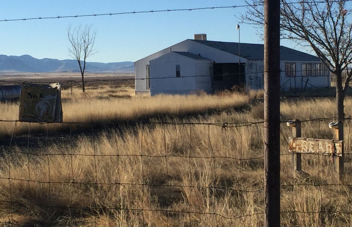A Border Patrol agent shot a man suspected of running drugs during a struggle at this site in Apache, Ariz. The Border Patrol has not released the name of the suspect or the agent involved in the shooting.
