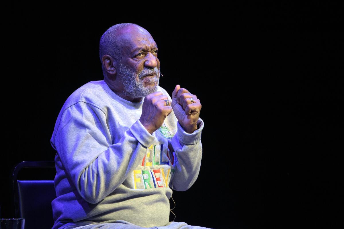 Comedian Bill Cosby performs during a show at the Maxwell C. King Center for the Performing Arts in Melbourne, Fla., last week.