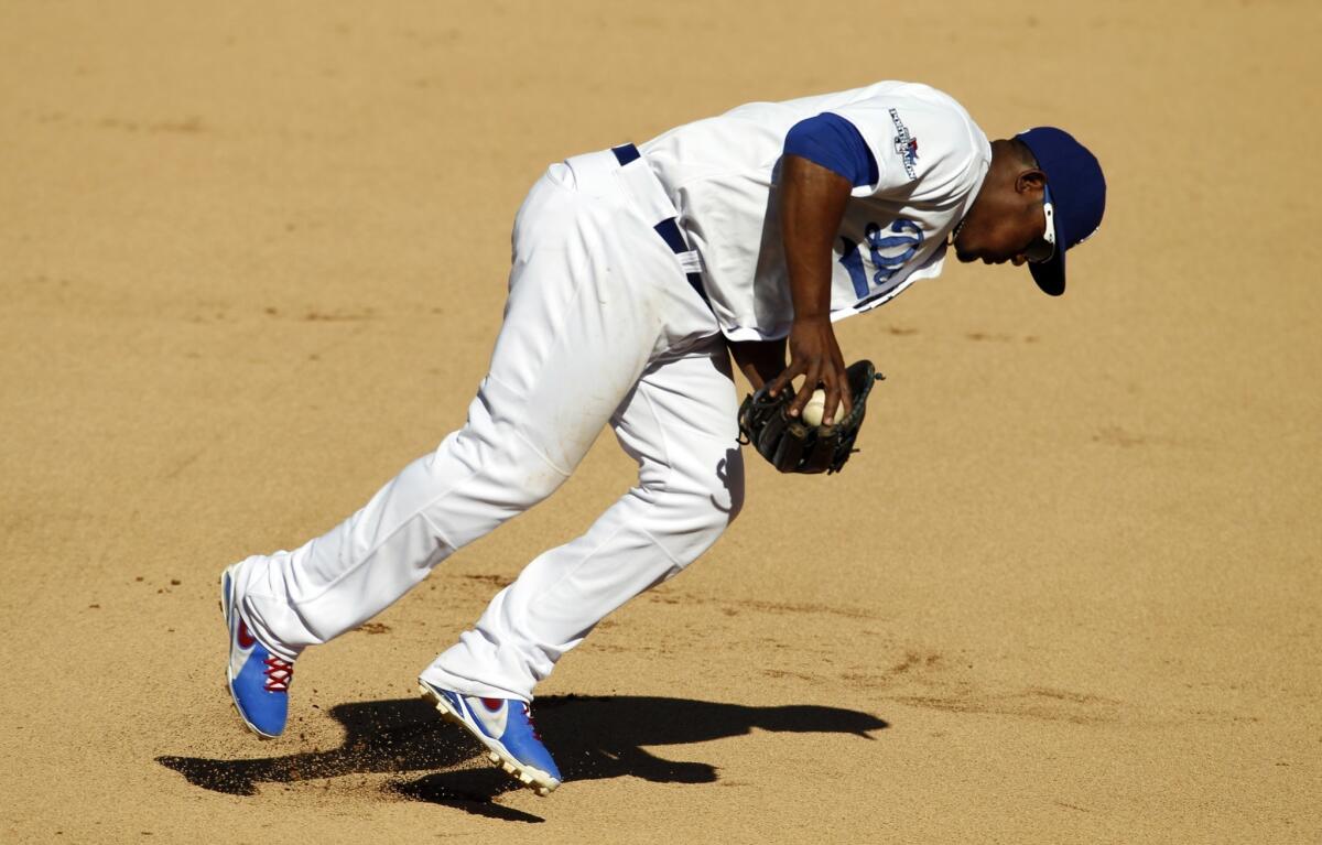 Third baseman Juan Uribe is one of five Dodgers who has been named a Gold Glove finalist.