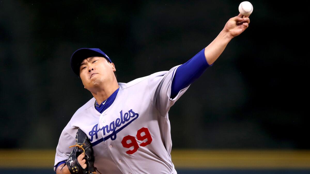 Dodgers starter Hyun-Jin Ryu surrendered six hits, including three homers, and five runs in two-plus innings of work Friday against Colorado.