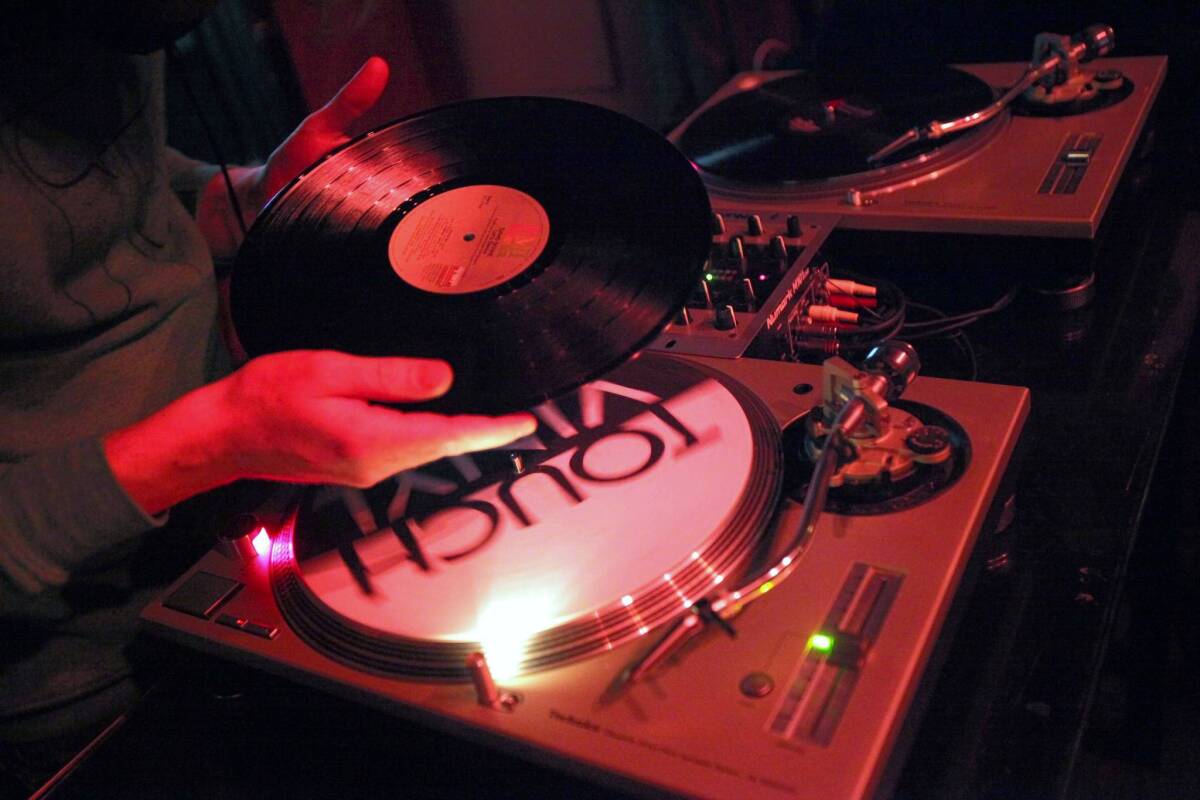 Tuesday night is Bring Your Own Vinyl night at Mom's bar in Los Angeles.