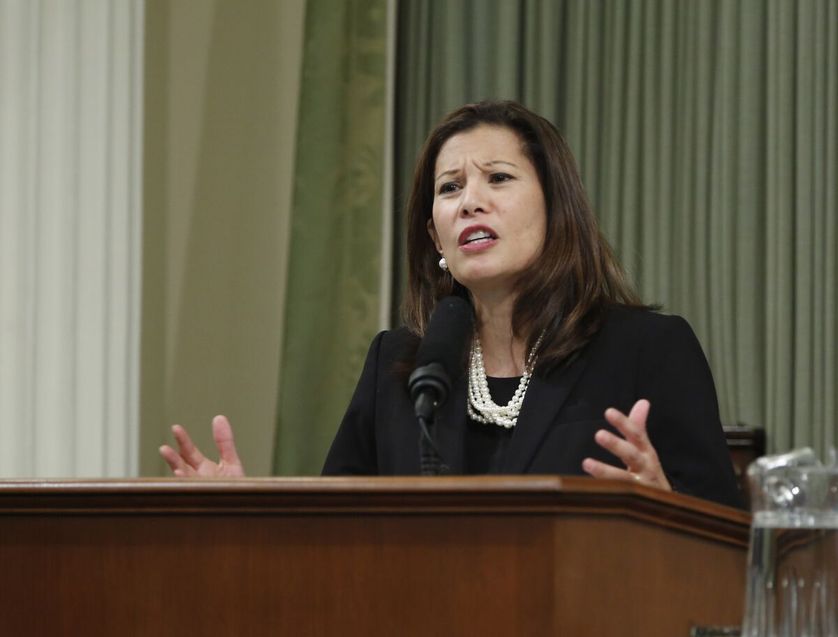 California Chief Justice Tani Cantil-Sakauye says the state's court system needs additional funding.